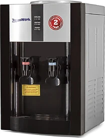 Water dispenser "Aqua Work 16TR" (silver-black), desktop, compressor cooling, pressing with a cup